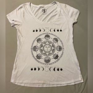 Celestial Moon Phases Graphic Tee, Medium